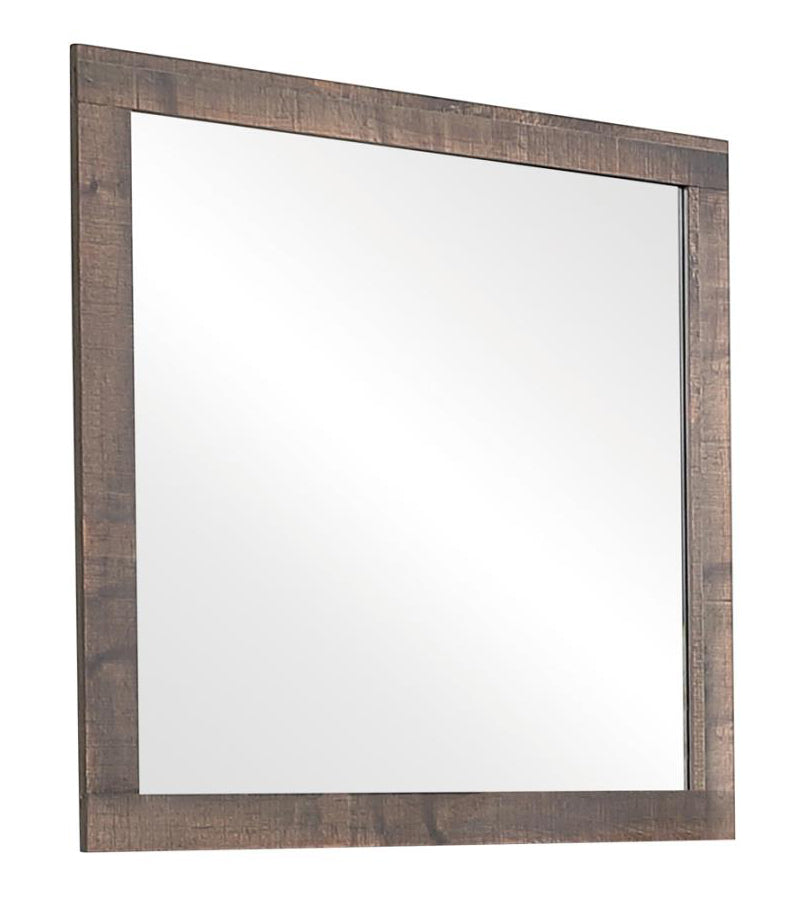 Frederick Weathered Oak Wood Frame Dresser Mirror
