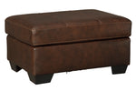 Morelos Chocolate Leather Ottoman