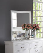 Louis Philippe White Wood Dresser Mirror