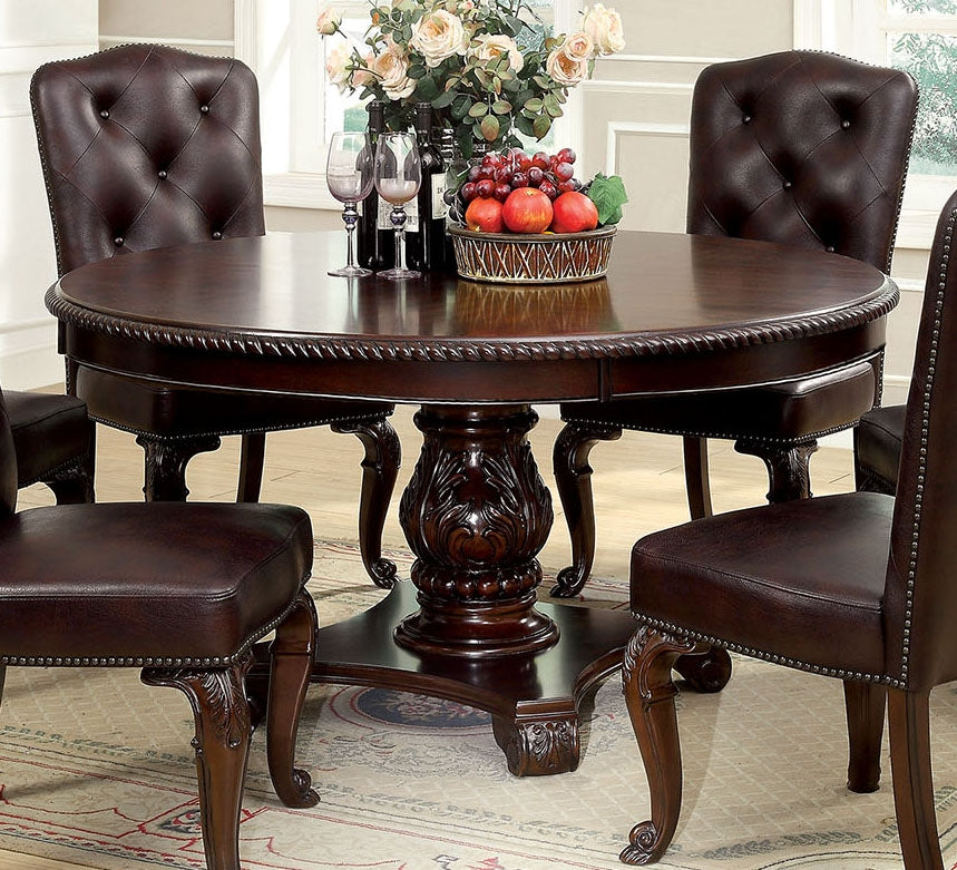 Bellagio Brown Cherry Round Dining Table