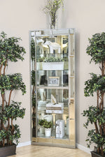 Chouteau Silver Glass/Wood Curio Cabinet