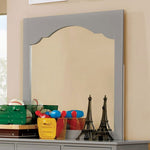 Diane Gray Glass/Solid Wood Frame Mirror