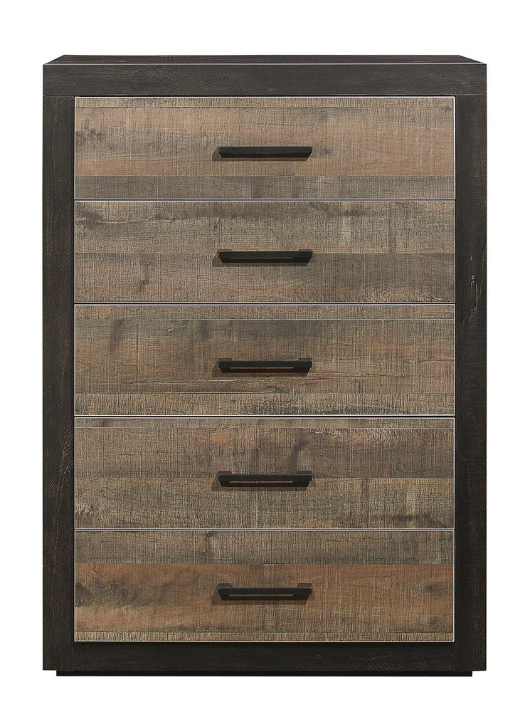 Miter Rustic Mahogany & Dark Ebony Wood Chest