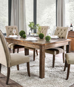 Sania I Rustic Oak Wood Dining Table