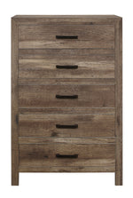 Mandan Weathered Pine Wood 5-Drawer Chest