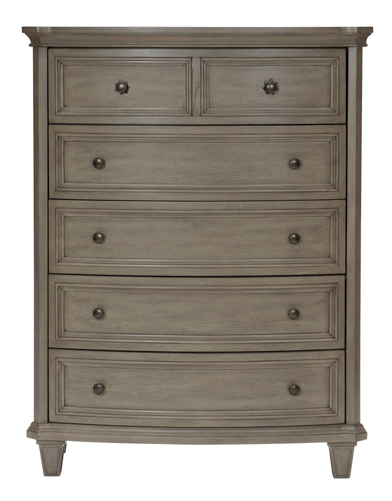 Vermillion Gray Cashmere Finish Wood 5-Drawer Chest