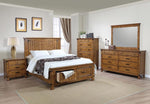 Brenner 5-Pc Rustic Honey Wood Queen Storage Bedroom Set
