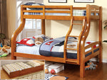 Solpine Oak Twin/Full Bunk Bed (Oversized)