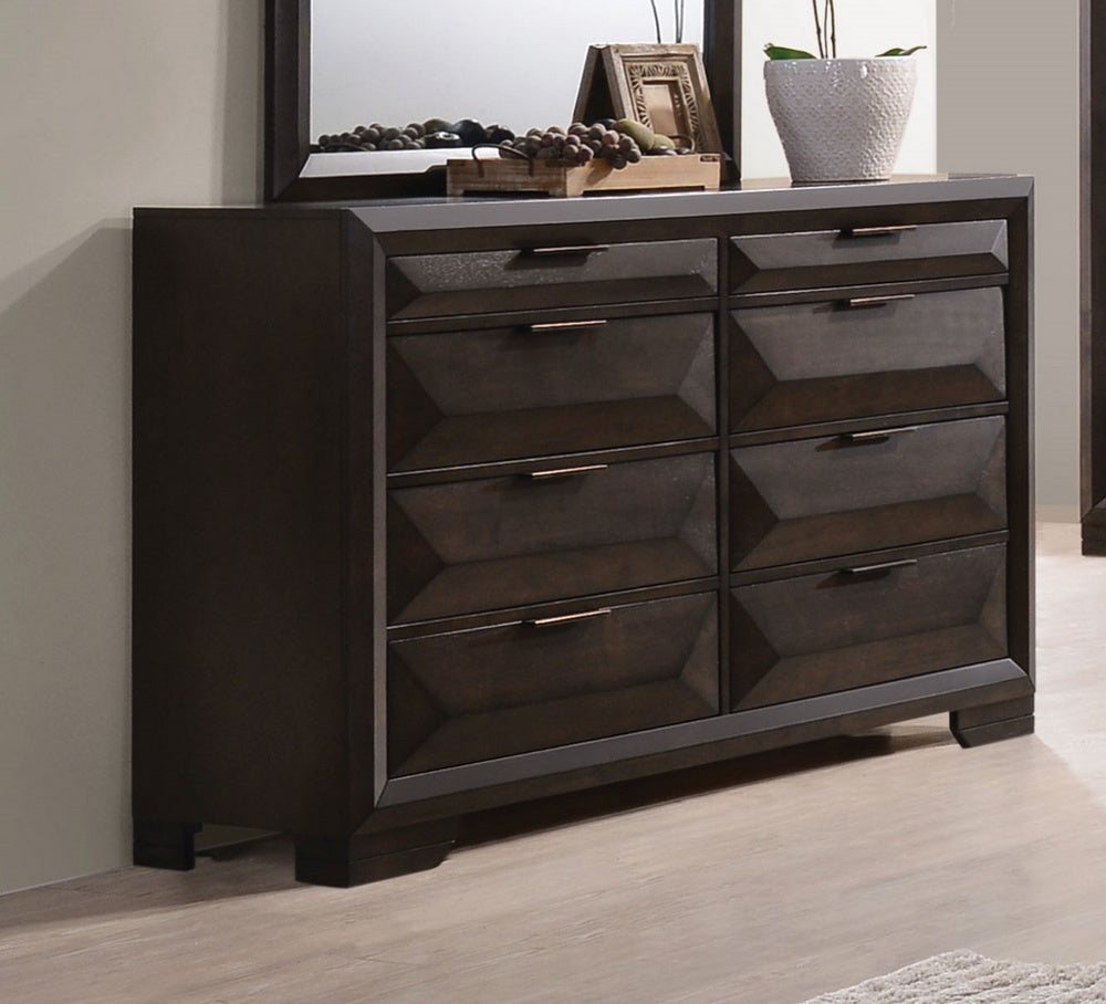 Merveille Espresso Wood Dresser with 2 Jewelry Drawers