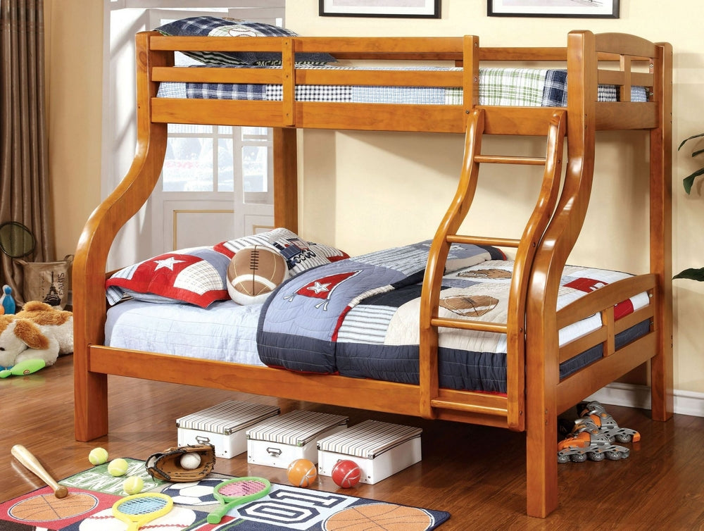 Solpine Oak Twin/Full Bunk Bed (Oversized)