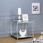 Ludvig Chrome Glass/Metal End Table