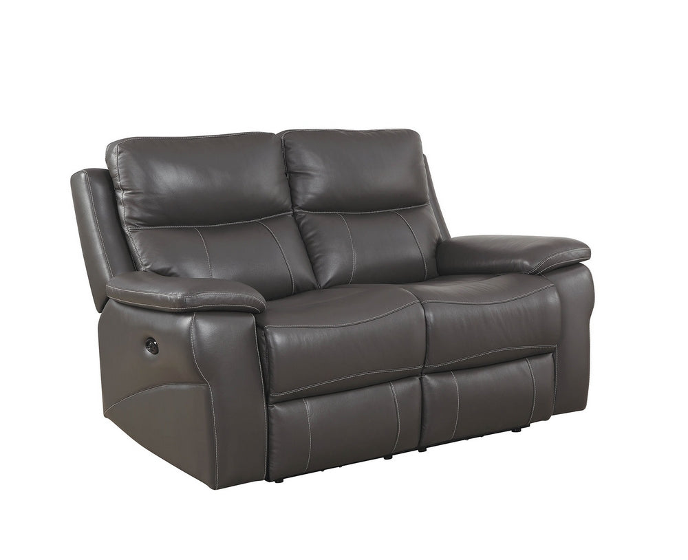 Lila Gray Power Recliner Loveseat