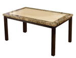 Balbina Cappuccino Faux Marble Dining Table