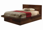 Jessica Cappuccino Wood King Platform Bed