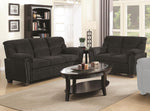 Clemintine 2-Pc Graphite Chenille Sofa Set