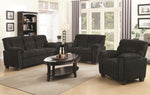 Clemintine 3-Pc Graphite Chenille Sofa Set