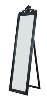 Gisela Black Wood Floor Mirror