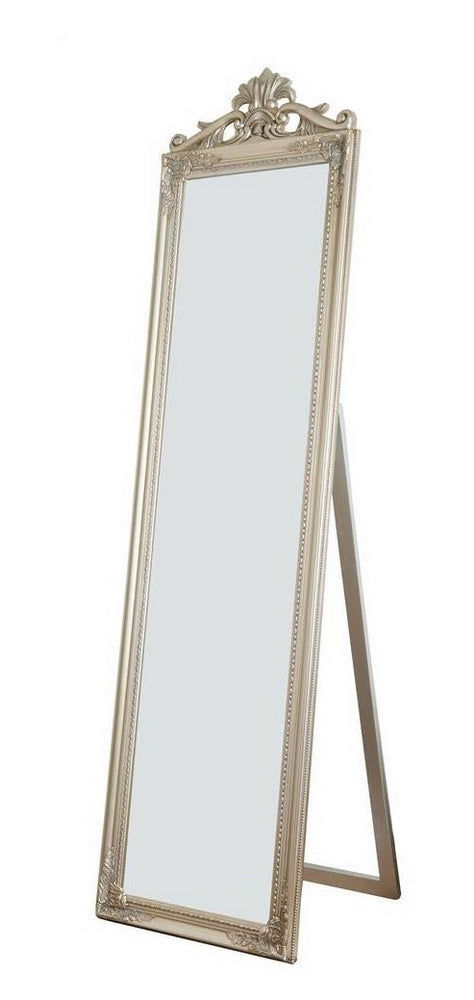 Gisela Gold Wood Floor Mirror