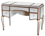 Belicity Mirrored with Gold Trim Jewelry Desk