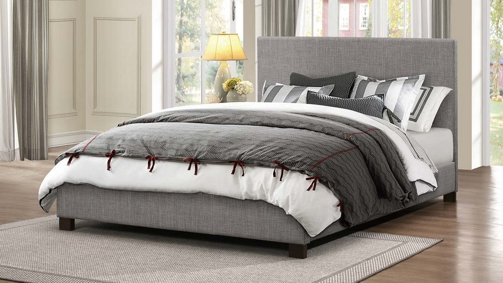 Chasin Neutral Gray Fabric Cal King Bed (Oversized)