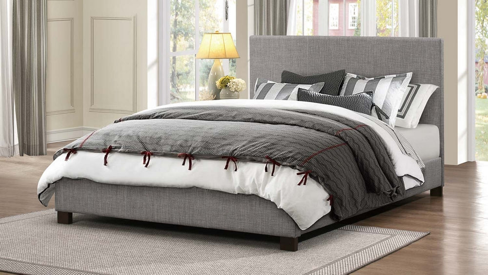 Chasin Neutral Gray Fabric King Bed (Oversized)