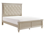 Celandine Silver Finish Cal King Bed (Oversized)