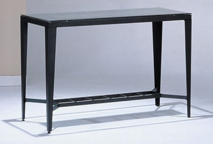 Clover Clear Glass/Black Metal Sofa Table