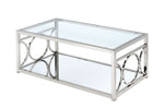 Rylee Chrome Glass/Metal Coffee Table