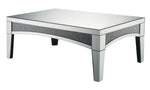 Nowles Mirrored Coffee Table with Faux Stones