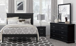 Seabright 4-Pc Black Wood Queen Bedroom Set