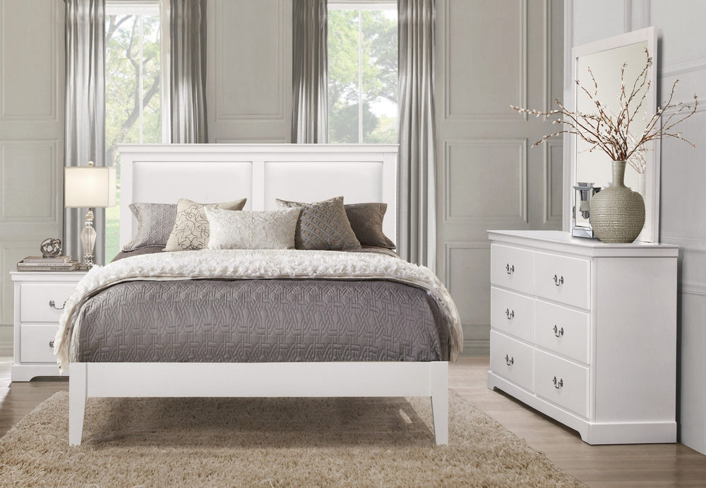 Seabright 4-Pc White Wood Queen Bedroom Set
