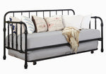 Wren Black Metal Twin Daybed with Trundle