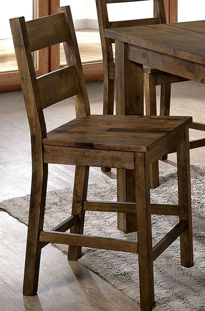 Kristen II 2 Rustic Oak Counter Height Chairs