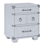 Orchest Gray Wood 3-Drawer Nightstand