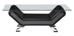 Veloce Black/Gray Faux Leather Coffee Table