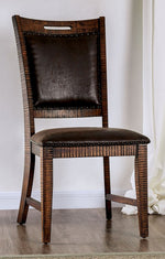 Wichita 2 Dark Brown Leatherette Side Chairs