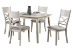 Anderson 5-Pc Antique White/Gray Wood Dinette Set