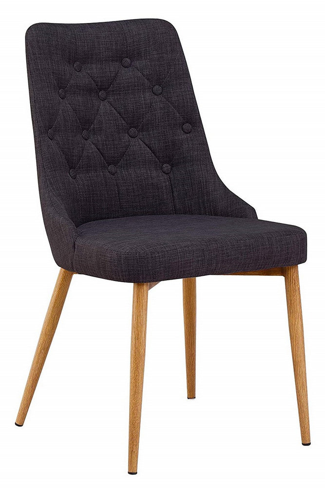 Terra 2 Charcoal Fabric/Wood Side Chairs