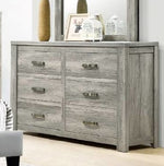 Alyx Contemporary Grey Wood 6-Drawer Dresser