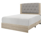 Whiting Cream Wood/Gray Fabric Cal King Bed
