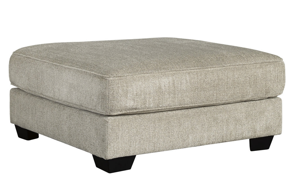 Ardsley Pewter Fabric Oversized Accent Ottoman