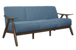 Damala Blue Textured Fabric Sofa