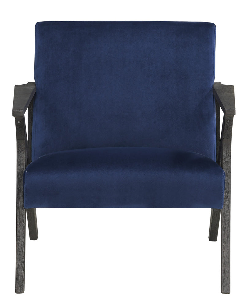 Coriana Modern Navy Velvet Accent Chair
