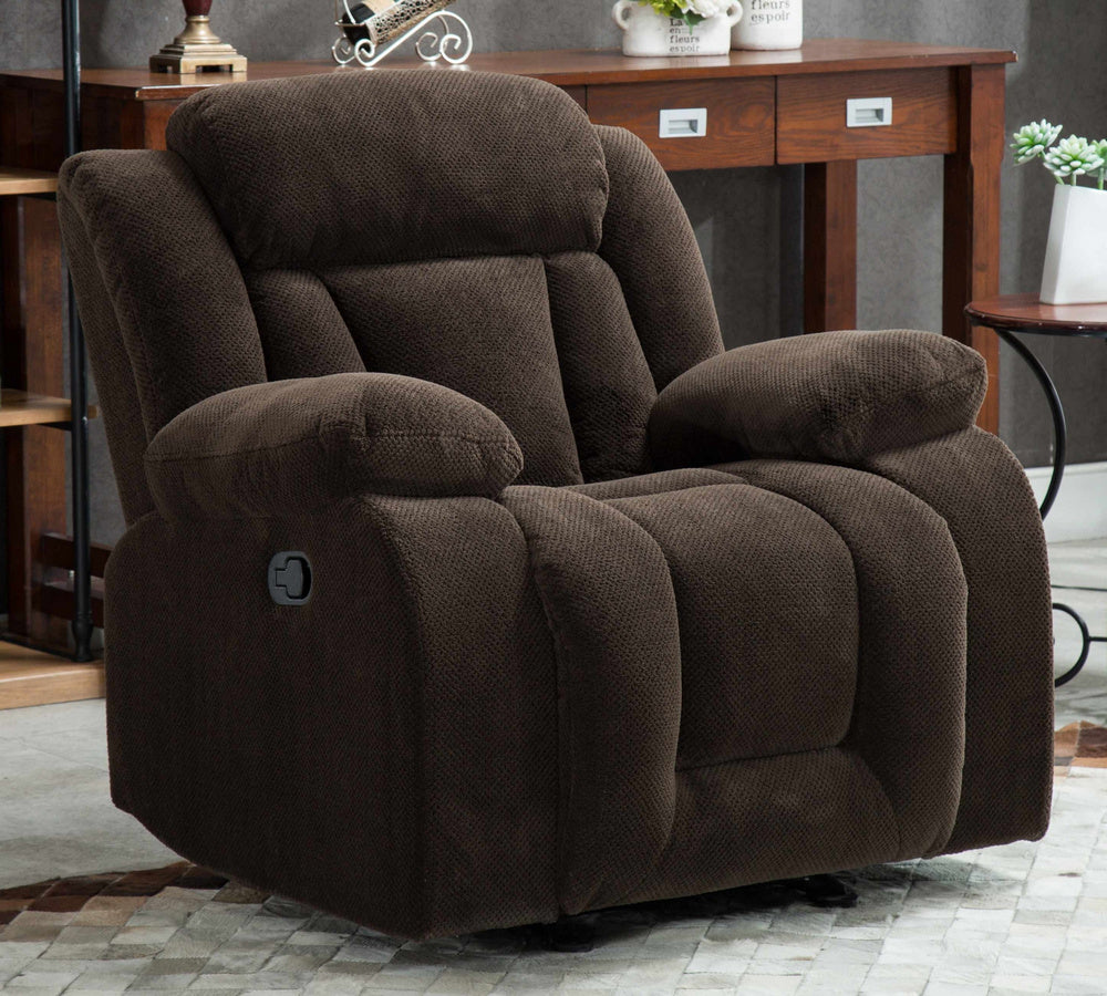 Amabel Dark Brown Fabric Manual Recliner