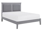 Seabright Gray Wood/Faux Leather Full Bed