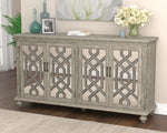 Alaina Antique White Wood Accent Cabinet