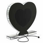 Aleena Silver Finish Heart-Shaped Table Mirror