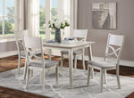 Anderson 5-Pc Antique White/Gray Wood Dinette Set