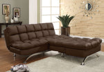 Aristo Dark Brown Leatherette Futon Sofa