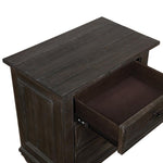 Atascadero Weathered Carbon Wood 3-Drawer Nightstand